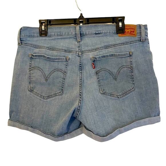 Levi’s Mid‎ Length Stretch Blue Jean Shorts Size 31 - Picture 2 of 7